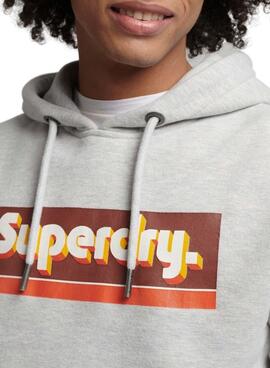 Sweat Superdry Trade Tab pour Homme Gris