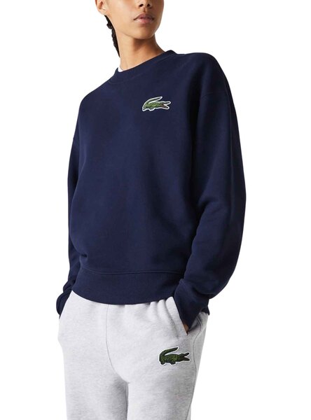 Sweat Coupe Ample Lacoste Bleu Marine pour Homme