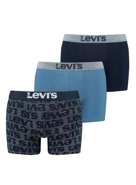Pack 3 Slip Levis Coffret cadeau Bleu Marine Homme