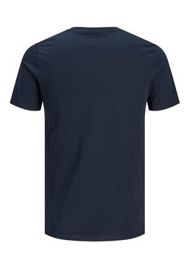 T-Shirt Jack & Jones Corp Logo Slim Bleu marine