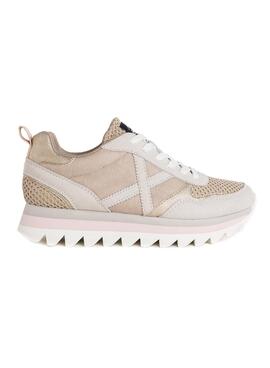 Baskets Munich Ripple 44 Beige pour Femme