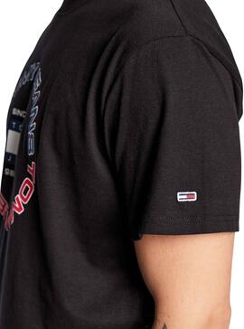 T-Shirt Tommy Jeans Logo Radial Noire