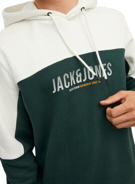 Sweat Jack et Jones et blocage Vert Homme