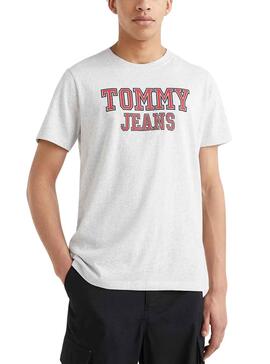 T-Shirt Tommy Jeans Essential Gris pour Homme