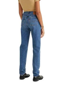 Pantalon Jeans Levis 501 Bleu Moyen pour Femme
