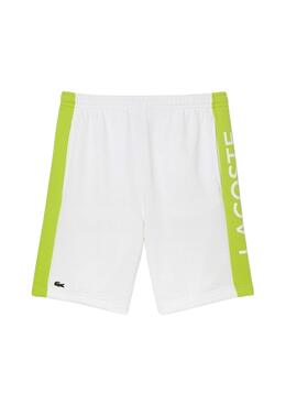 Bermuda Lacoste Regular Fit Blanc pour Homme