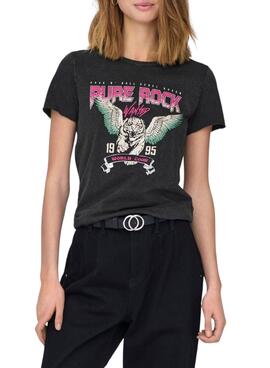 T-Shirt Only Lucy Regular Noire pour Femme