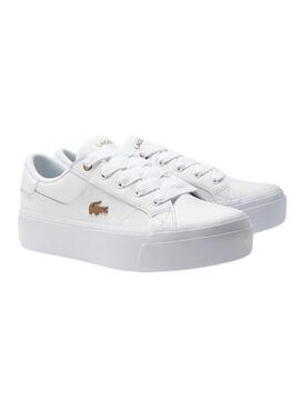 Baskets Lacoste Ziane Platform Blanc Femme