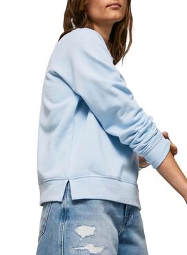 Sweat Pepe Jeans Goldie Bleu pour Femme
