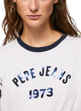 T-Shirt Pepe Jeans Moni Blanc pour Femme