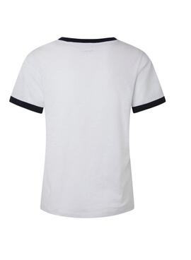 T-Shirt Pepe Jeans Moni Blanc pour Femme