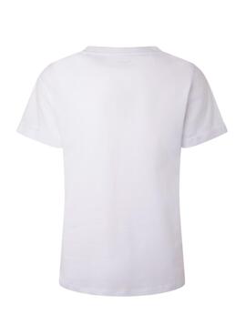 T-Shirt Pepe Jeans Goldie Blanc pour Femme