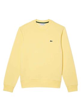 Sweat Lacoste Basic Jaune pour Homme