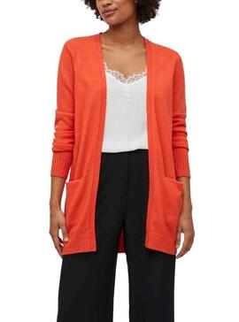 Veste Vila Viril Open Orange pour Femme