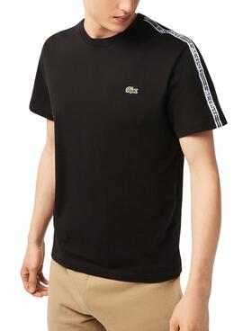 T-Shirt Logo Raya Lacoste Noire pour Homme