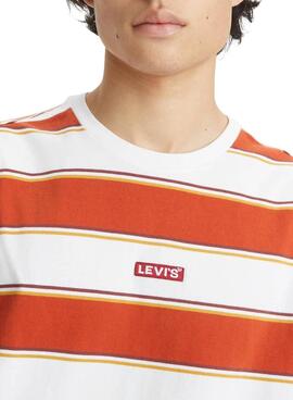 T-Shirt Levis Relaxed Baby Tab Rayures pour Homme