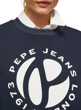 Sweat Pepe Jeans Wyllile Bleu Marine pour Femme