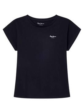 T-Shirt Pepe Jeans Bloomy Noire pour Fille
