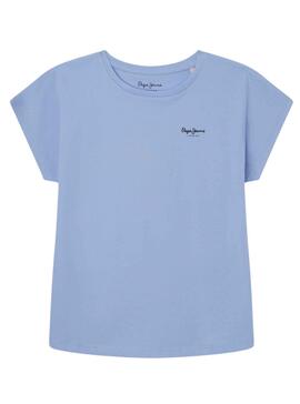T-Shirt Pepe Jeans Bloomy Bleu pour Fille