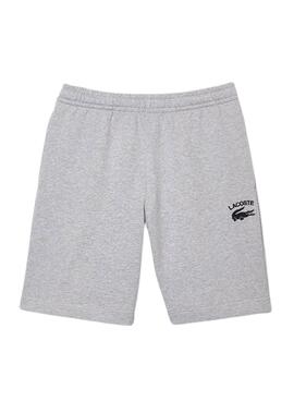 Bermuda Sweat Lacoste Gris pour Homme