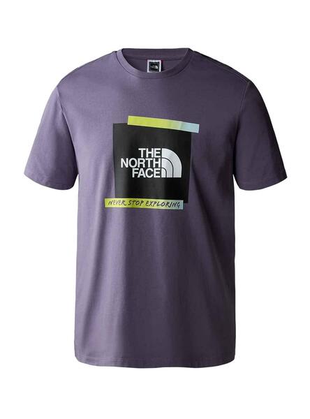 Camiseta The North Face Redbox Morado -camisetas hombre