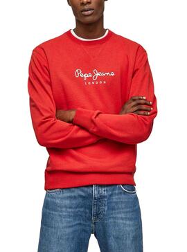 Sweat Pepe Jeans Edouard Rouge pour Homme