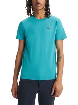 T-Shirt Levis Original Turquesa pour Homme