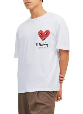 T-Shirt Jack & Jones Keith Haring Blanc Homme