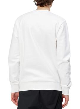 Sweat Carhartt Script Embroidery Blanc Homme