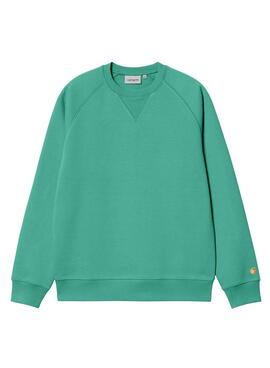Sweat Carhartt Chase Vert pour Homme