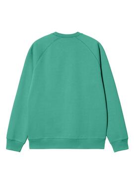 Sweat Carhartt Chase Vert pour Homme