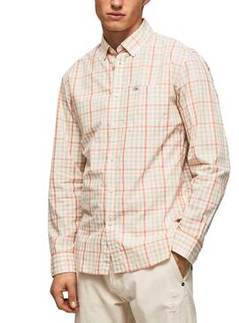 Chemise Pepe Jeans Lory Popelin Cadres pour Homme