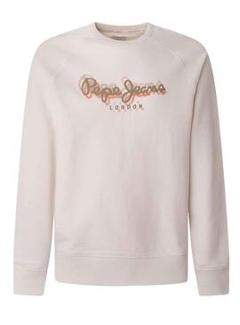 Sweat Pepe Jeans Agamunt Blanc pour Homme