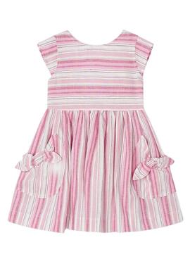 Robe Mayoral Rayures Rose et Blanc pour Fille
