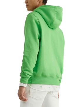 Sweat Tommy Hilfiger Logo Hoody Vert Homme
