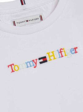 T-Shirt Tommy Hilfiger Graphic Blanc pour Fille
