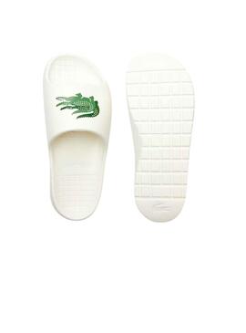 Flip Flops Lacoste Serve Slide Blanc pour Homme
