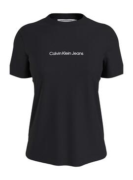 T-Shirt Calvin Klein Institutional Noire Femme