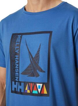 T-Shirt Helly Hansen Shoreline Bleu pour Homme