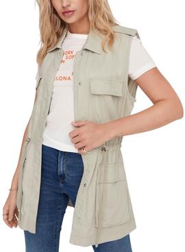 Gilet Only Beige Kenya pour Femme