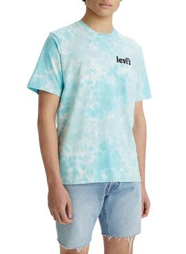 T-Shirt Levis Poster Bleu pour Homme