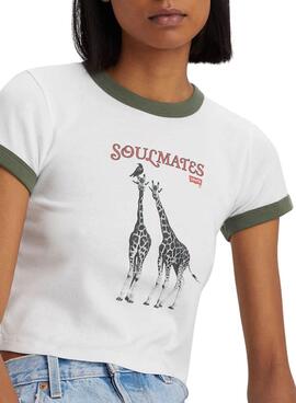 T-Shirt Levis Soulmate Blanc pour Femme