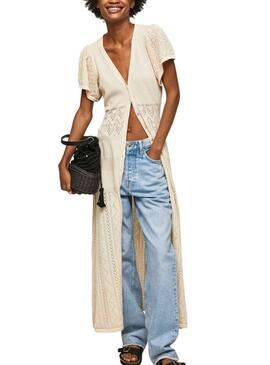 Robe Pepe Jeans Beige Faye pour Femme