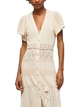Robe Pepe Jeans Beige Faye pour Femme