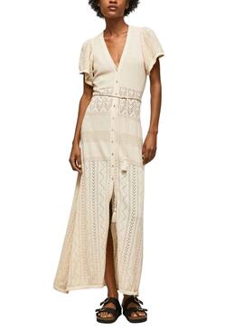 Robe Pepe Jeans Beige Faye pour Femme