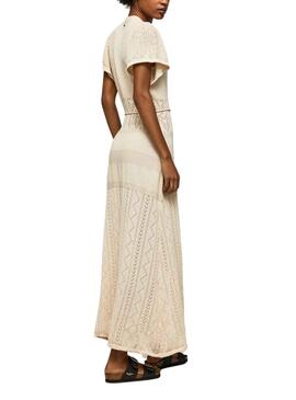 Robe Pepe Jeans Beige Faye pour Femme