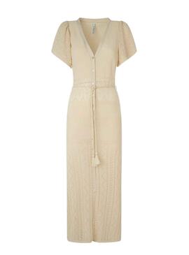 Robe Pepe Jeans Beige Faye pour Femme