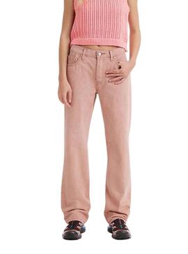 Pantalon Jeans Levis 501 90S Rouge pour Femme