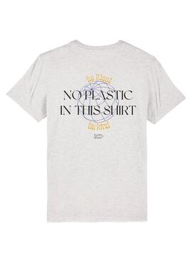 T-Shirt Klout No Plastic Gris pour Femme et Homme