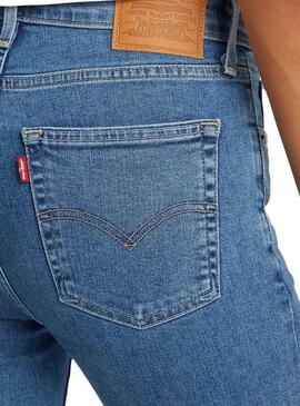 Pantalon Jeans Levis 721 High Rise Bleu Femme